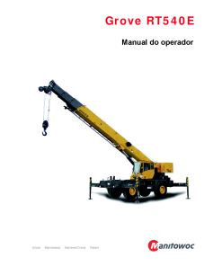 Grove RT540E T3 T4i Portuguese Operators and Maintenance Manual PDF Download