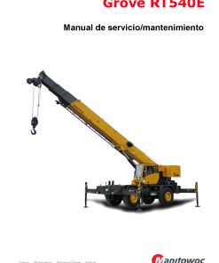 Grove RT540E T3 T4i Spanish Workshop Repair Service Manual PDF Download