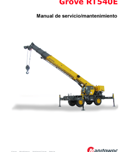 Grove RT540E T4 Spanish Workshop Repair Service Manual PDF Download