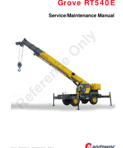 Grove RT540E T4 Workshop Repair Service Manual PDF Download