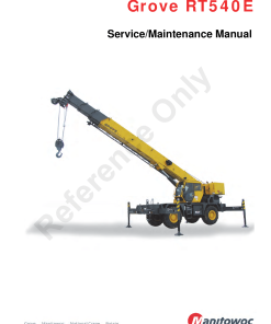 Grove RT540E Workshop Repair Service Manual PDF Download