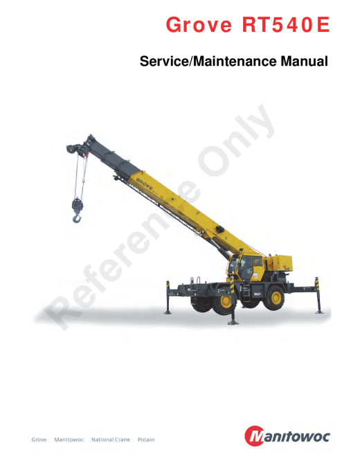 Grove RT540E Workshop Repair Service Manual PDF Download