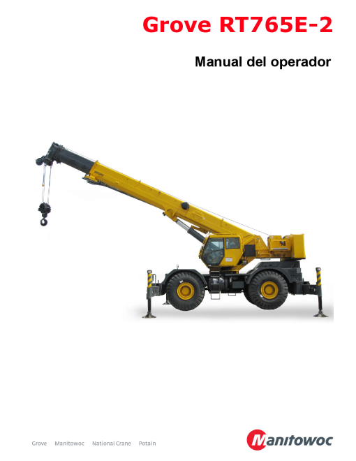 Grove RT765E-2 T3 T4i Spanish Operators and Maintenance Manual PDF Download