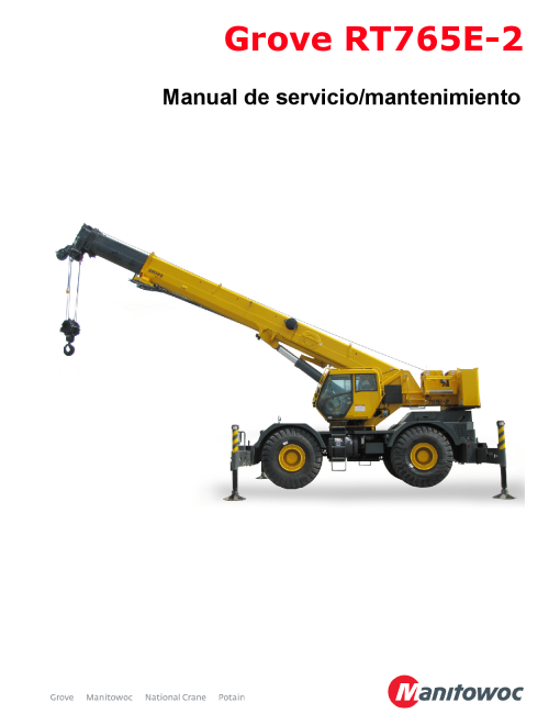 Grove RT765E-2 T3 T4i Spanish Workshop Repair Service Manual PDF Download