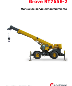 Grove RT765E-2 T4 Spanish Workshop Repair Service Manual PDF Download