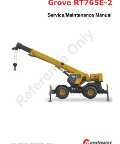 Grove RT765E-2 T4 Workshop Repair Service Manual PDF Download