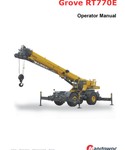 Grove RT770E T3 T4i Operators and Maintenance Manual PDF Download