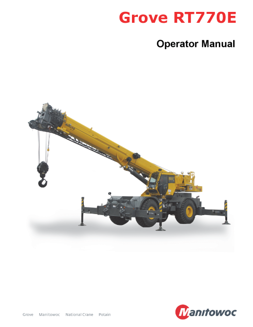 Grove RT770E T3 T4i Operators and Maintenance Manual PDF Download