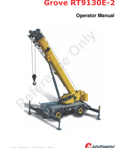 Grove RT9130E-2 T3-T4i Operators and Maintenance Manual PDF Download