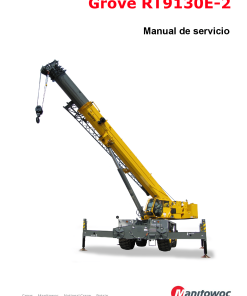 Grove RT9130E-2 T4 Spanish Workshop Repair Service Manual PDF Download