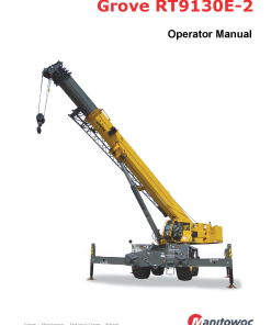 Grove RT9130E-2 T4F Operators and Maintenance Manual PDF Download