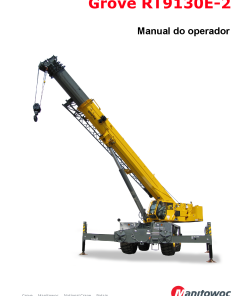 Grove RT9130E-2 T4F Portuguese Operators and Maintenance Manual PDF Download