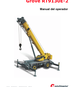 Grove RT9130E T3 T4i Spanish Operators and Maintenance Manual PDF Download