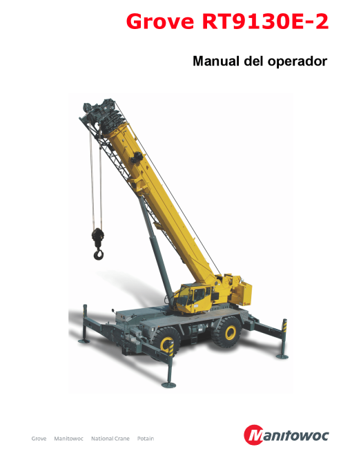 Grove RT9130E T3 T4i Spanish Operators and Maintenance Manual PDF Download
