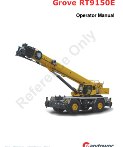 Grove RT9150E T4 Operators and Maintenance Manual PDF Download