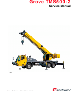 Grove TMS500-2, 102 ft boom Workshop Repair Service Manual PDF Download