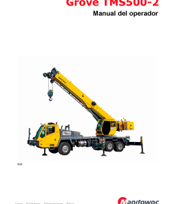 Grove TMS500-2 Spanish Operators and Maintenance Manual PDF Download
