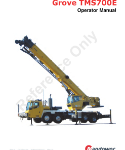 Grove TMS700E13 Operators and Maintenance Manual PDF Download