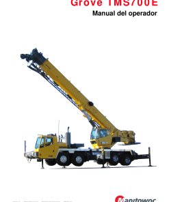Grove TMS700E13 Spanish Operators and Maintenance Manual PDF Download