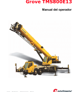 Grove TMS800E13 Spanish Operators and Maintenance Manual PDF Download
