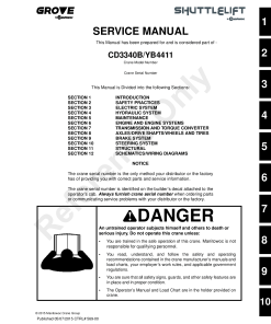 Grove YB4411-CD3340B Workshop Repair Service Manual PDF Download