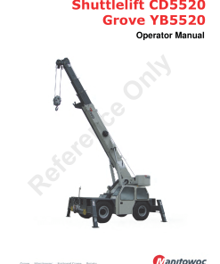 Grove YB5520-CD5520 Operators and Maintenance Manual PDF Download