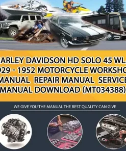 Harley Davidson Hd Solo 45 Wla 1929 - 1952 Motorcycle Workshop Manual Repair Manual Service Manual Download (MT034388)