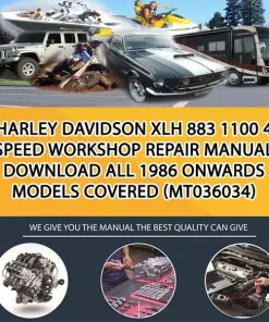 Harley Davidson Xlh 883 1100 4 Speed Workshop Repair Manual Download All 1986 Onwards Models Covered (MT036034)