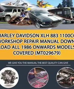 Harley Davidson Xlh 883 1100Cc Workshop Repair Manual Download All 1986 Onwards Models Covered (MT029679)