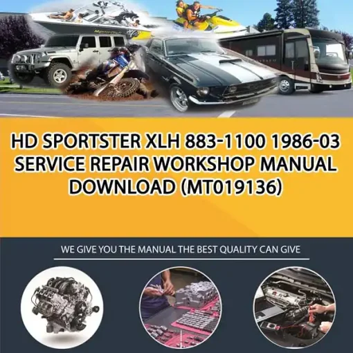Hd Sportster Xlh 883-1100 1986-03 Service Repair Workshop Manual Download (MT019136)