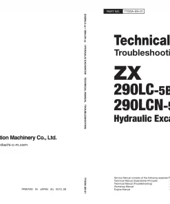 Hitachi ZX 290LC-5B 290LCN-5B Troubleshooting Technical manual PDF download