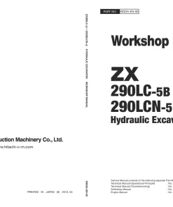 Hitachi ZX 290LC-5B 290LCN-5B Workshop manual PDF download