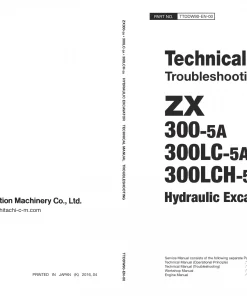 Hitachi ZX 300-5A 300LC-5A 300LCH-5A Troubleshooting Technical manual PDF download