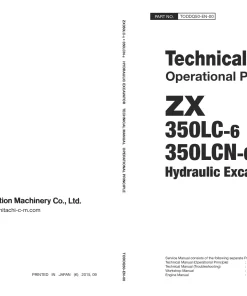 Hitachi ZX 350LC-6 350LCN-6 Technical manual PDF download