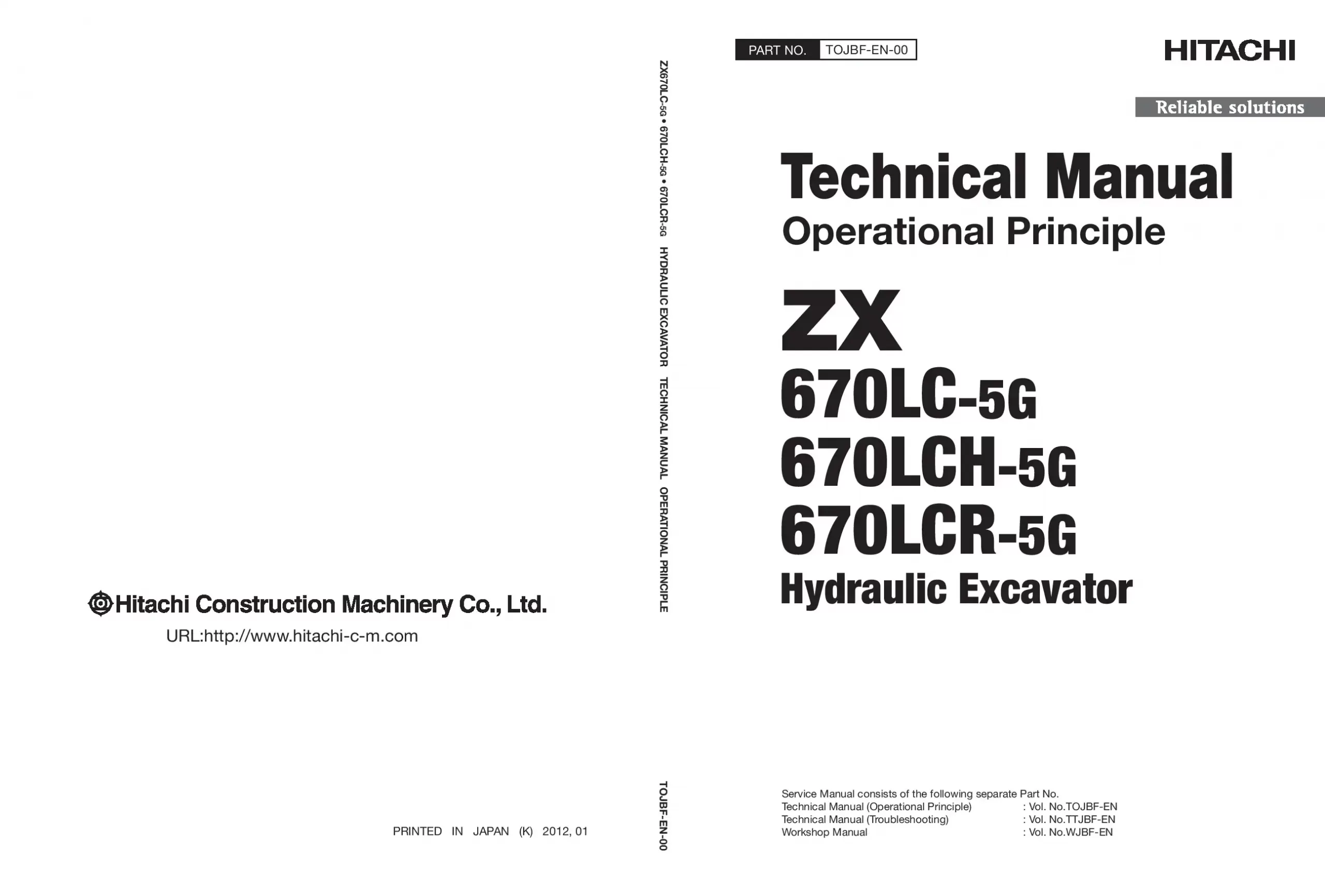 Hitachi ZX 670LC-5G 670LCH-5G 670LCR-5G Technical manual PDF download