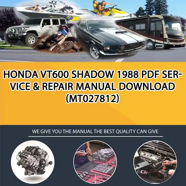 Honda Vt600 Shadow 1988 Pdf Service & Repair Manual Download (MT027812)