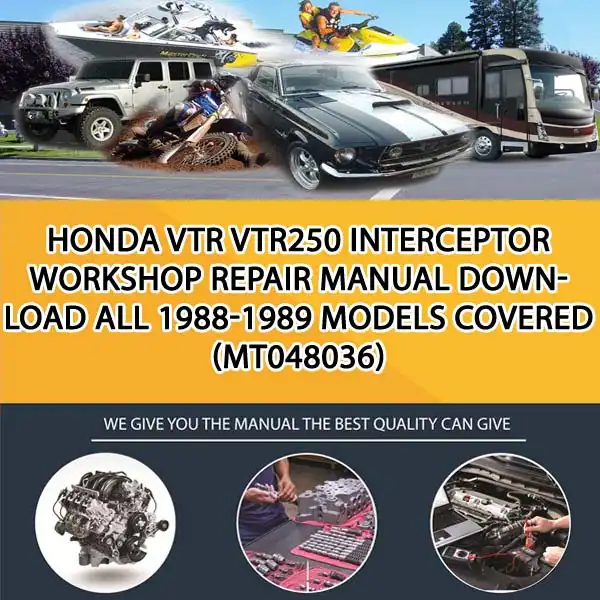 Honda Vtr Vtr250 Interceptor Workshop Repair Manual Download All 1988-1989 Models Covered (MT048036)