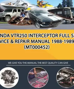 Honda Vtr250 Interceptor Full Service & Repair Manual 1988-1989 (MT000452)