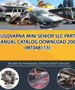 Husqvarna Mini Senior Slc Parts Manual Catalog Download 2002 (MT048113)