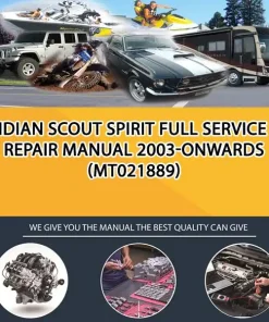 Indian Scout Spirit Full Service & Repair Manual 2003-Onwards (MT021889)