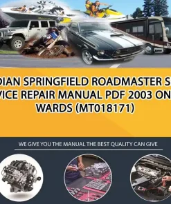 Indian Springfield Roadmaster Service Repair Manual Pdf 2003 Onwards (MT018171)