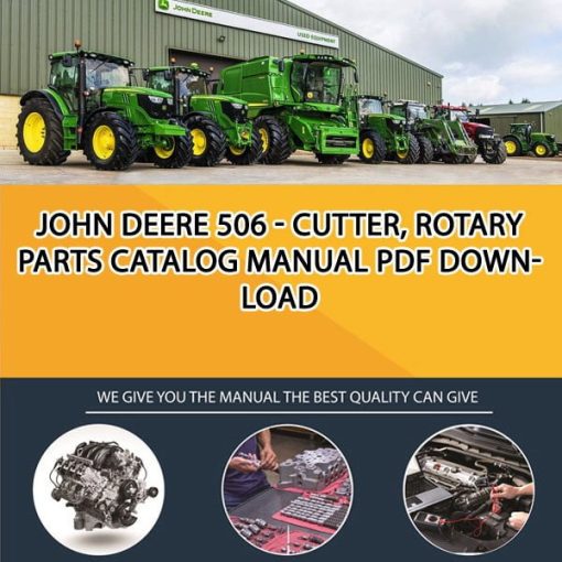 John Deere 506 - Cutter, Rotary Parts Catalog Manual Pdf Download