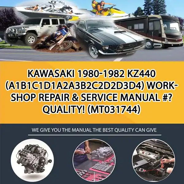 Kawasaki 1980-1982 Kz440 (A1B1C1D1A2A3B2C2D2D3D4) Workshop Repair & Service Manual #- Quality! (MT031744)