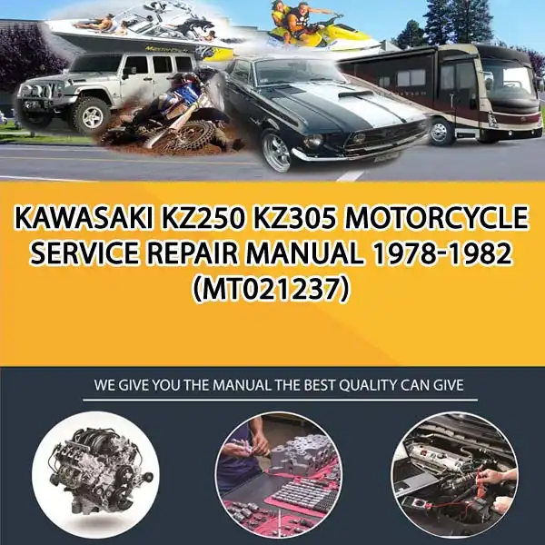 Kawasaki Kz250 Kz305 Motorcycle Service Repair Manual 1978-1982 (MT021237)