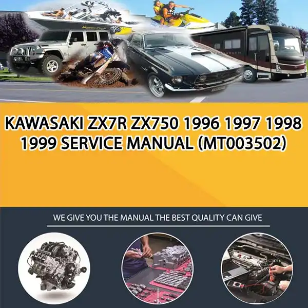 Kawasaki Zx7R Zx750 1996 1997 1998 1999 Service Manual (MT003502)