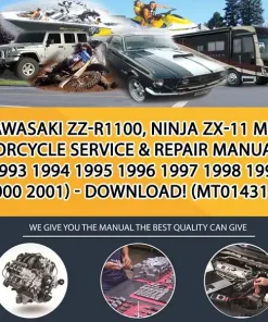 Kawasaki Zz-R1100, Ninja Zx-11 Motorcycle Service & Repair Manual (1993 1994 1995 1996 1997 1998 1999 2000 2001) - Download! (MT014316)