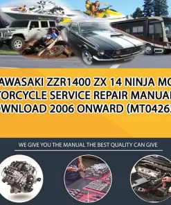 Kawasaki Zzr1400 Zx 14 Ninja Motorcycle Service Repair Manual Download 2006 Onward (MT042638)