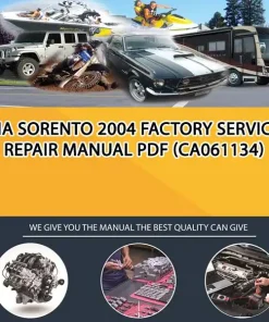 Kia Sorento 2004 Factory Service Repair Manual Pdf (CA061134)