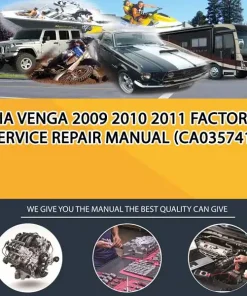 Kia Venga 2009 2010 2011 Factory Service Repair Manual (CA035741)