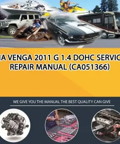 Kia Venga 2011 G 1.4 Dohc Service Repair Manual (CA051366)